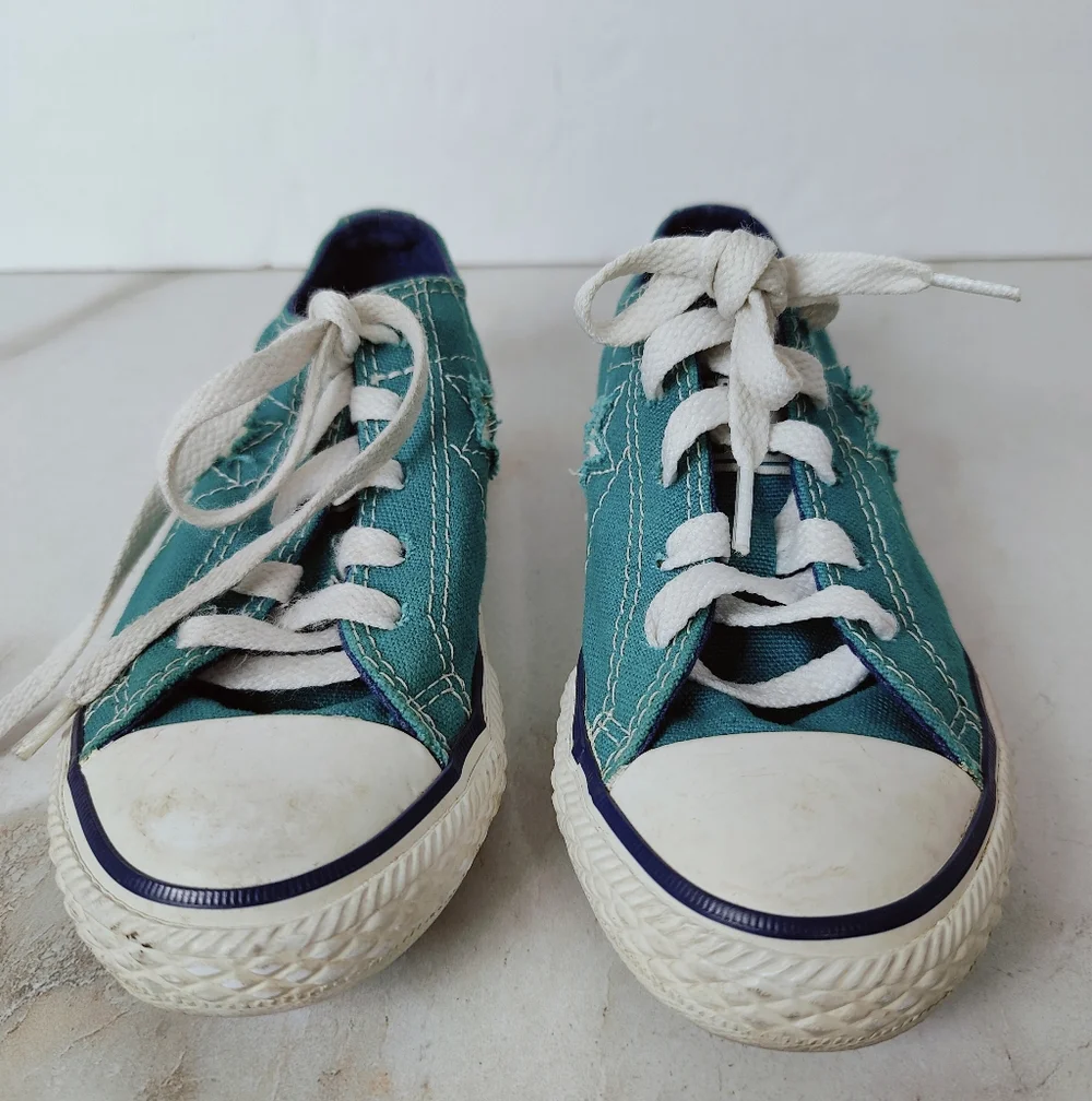 Converse One Star Teal Green Kids' Toddler Sneakers Tennis Shoes, Sz 12